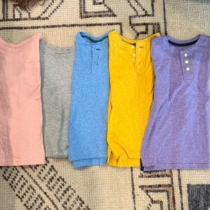 Colorful Kids Henley/Crew Long Sleeve Shirt Set